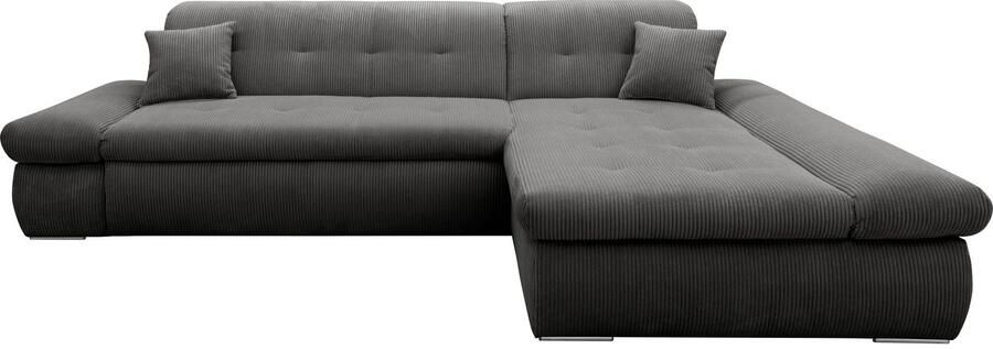 DOMO collection Hoekbank Moric L-vorm XXL-bank breedte 300cm veel ruimte ook in cord - Foto 6