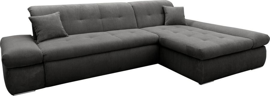 DOMO collection Hoekbank Moric L-vorm XXL-bank breedte 300cm veel ruimte ook in cord - Foto 5
