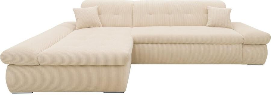 DOMO collection Hoekbank Moric L-vorm XXL-bank breedte 300cm veel ruimte ook in cord - Foto 9