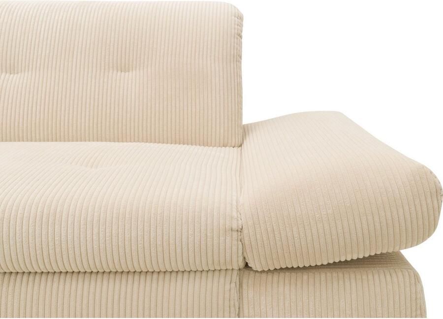 DOMO collection Hoekbank Moric L-vorm XXL-bank Breedte 300cm keuze met bedfunctie en armleuningverstelling donkergroen - Foto 3