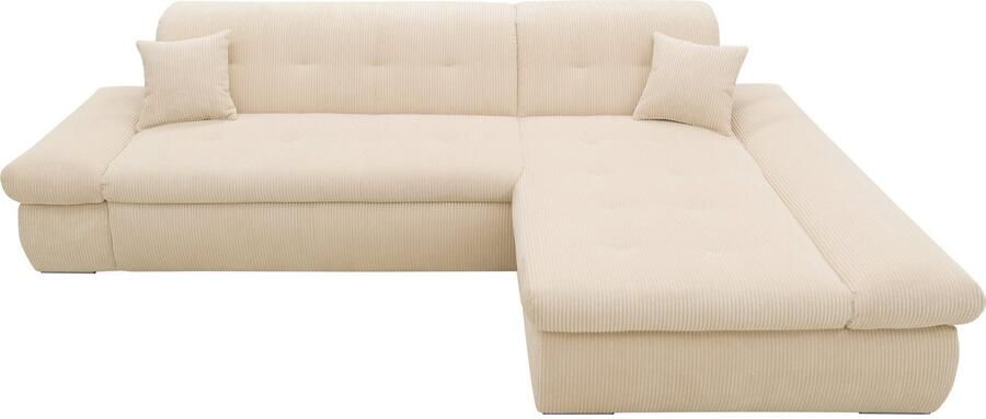 DOMO collection Hoekbank Moric L-vorm XXL-bank Breedte 300cm keuze met bedfunctie en armleuningverstelling donkergroen - Foto 11