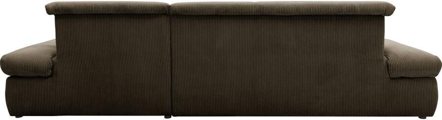 DOMO collection Hoekbank Moric Luxe BxDxH 300x172x80 cm XXL-formaat L-vorm 140kg belasting zitplaats in cord chenille kunstleer - Foto 6