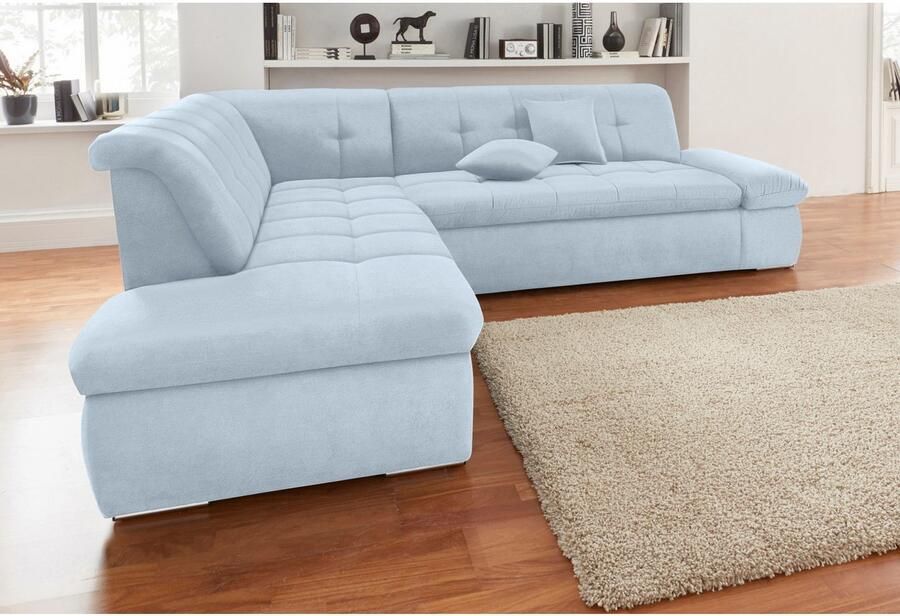 DOMO collection Hoekbank Moric Luxus incl. sierkussen BxDxH: 273x216x80 cm XXL L-vorm tot 140kg per zitplaats belastbaar ottomaanse afsluiting - Foto 3