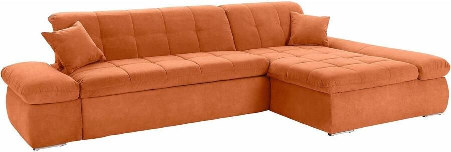 DOMO collection Hoekbank NMoric XXL B D H: 300 172 80cm L-vorm naar keuze met slaapfunctie en verstelbare armleuning