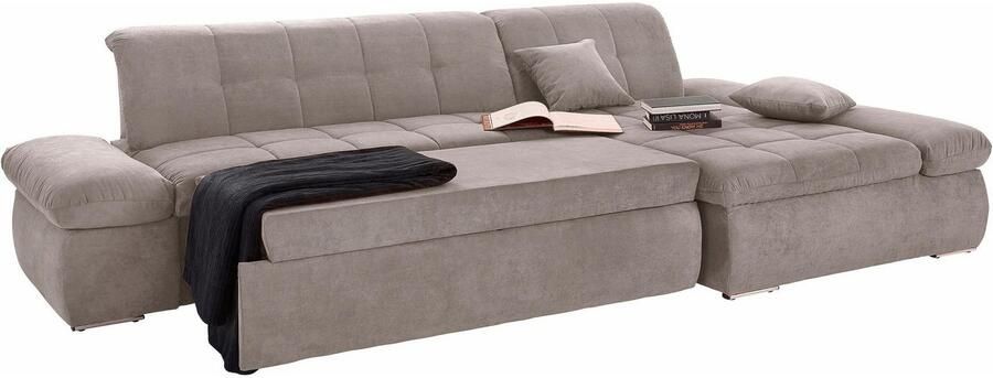 DOMO collection Hoekbank NMoric XXL B D H: 300 172 80cm L-vorm naar keuze met slaapfunctie en verstelbare armleuning - Foto 2