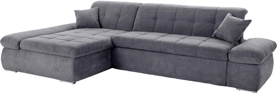 DOMO collection Hoekbank NMoric XXL B D H: 300 172 80cm L-vorm naar keuze met slaapfunctie en verstelbare armleuning