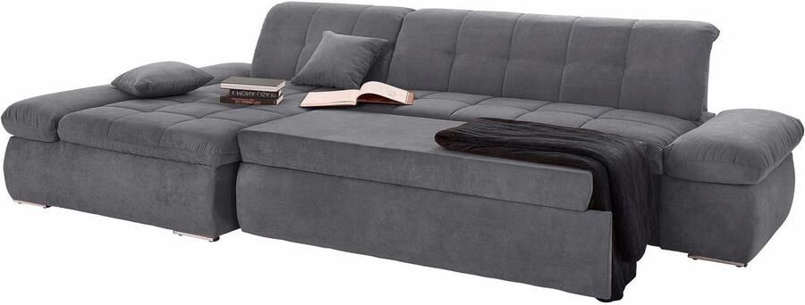 DOMO collection Hoekbank NMoric XXL B D H: 300 172 80cm L-vorm naar keuze met slaapfunctie en verstelbare armleuning - Foto 2