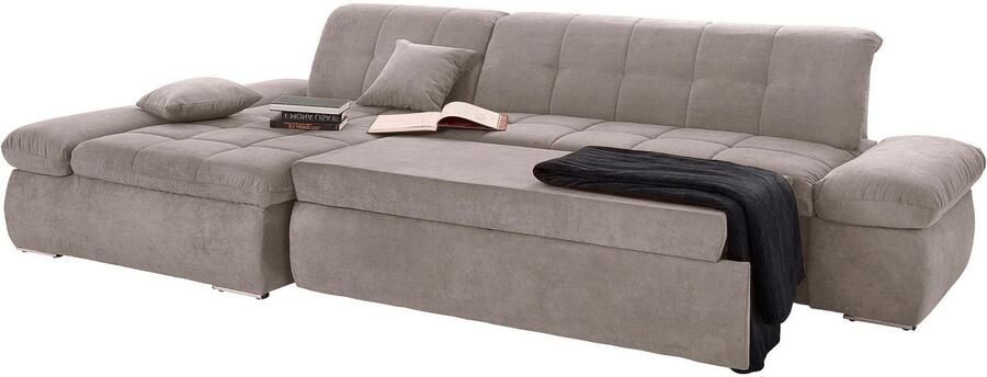 DOMO collection Hoekbank NMoric XXL B D H: 300 172 80cm L-vorm naar keuze met slaapfunctie en verstelbare armleuning - Foto 2
