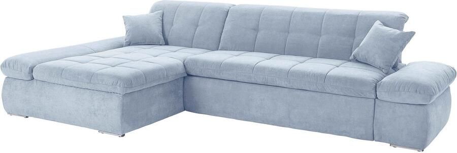 DOMO collection Hoekbank NMoric XXL B D H: 300 172 80cm L-vorm naar keuze met slaapfunctie en verstelbare armleuning