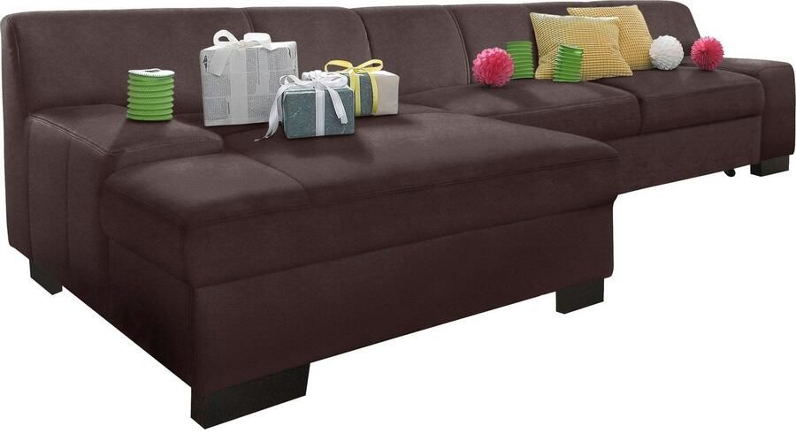 DOMO collection Hoekbank Norma elegant en modern met platte armleuningen L-vorm - Foto 3
