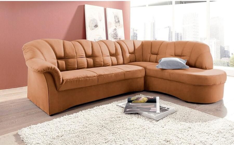 DOMO collection Hoekbank Papenburg tijdloze rugsteppingen elegante armleuning L-vorm - Foto 3