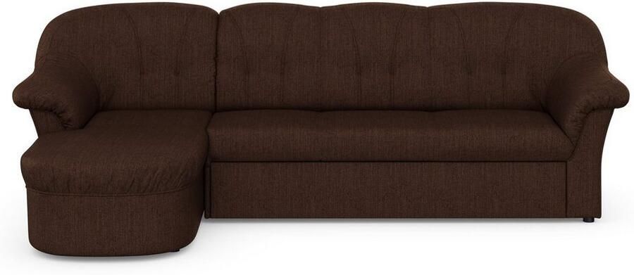 DOMO collection Hoekbank Pegnitz elegante rugstepping compacte afmetingen 238 141cm L-vorm