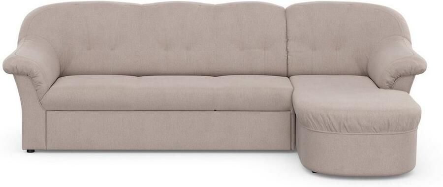 DOMO collection Hoekbank Pegnitz elegante rugstepping compacte afmetingen 238 141cm L-vorm