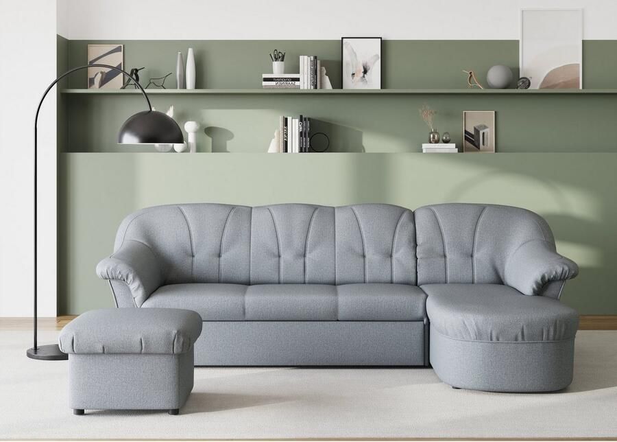 DOMO collection Hoekbank Pegnitz elegante rugstepping compacte afmetingen 238 141cm L-vorm - Foto 5