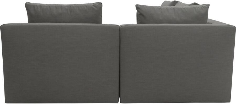 DOMO collection Hoekbank Solskin individueel uitbreidbaar combineerbaar L-vorm met losse kussens. rug- en zijpanelen als steeksysteem. - Foto 4