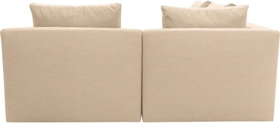 DOMO collection Hoekbank Solskin individueel uitbreidbaar combineerbaar L-vorm met losse kussens. rug- en zijpanelen als steeksysteem. - Foto 4