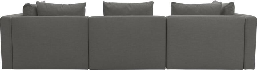 DOMO collection Hoekbank Solskin individueel uitbreidbaar combineerbaar L-vorm met losse kussens. rug- en zijpanelen als steeksysteem. - Foto 4