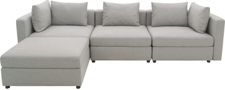 DOMO collection Hoekbank Solskin individueel uitbreidbaar combineerbaar L-vorm met losse kussens. rug- en zijpanelen als steeksysteem. - Foto 3