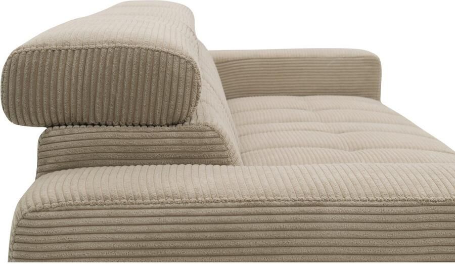 DOMO collection Hoekbank Trento L-vorm met sledevoet of enkele voet naar keuze met verstelbare hoofdsteun récamier links rechts bestelbaar - Foto 8