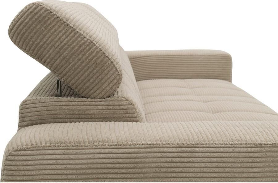 DOMO collection Hoekbank Trento L-vorm met sledevoet of enkele voet naar keuze met verstelbare hoofdsteun récamier links rechts bestelbaar - Foto 6