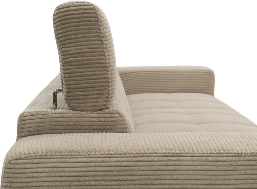 DOMO collection Hoekbank Trento L-vorm met sledevoet of enkele voet naar keuze met verstelbare hoofdsteun récamier links rechts bestelbaar - Foto 2