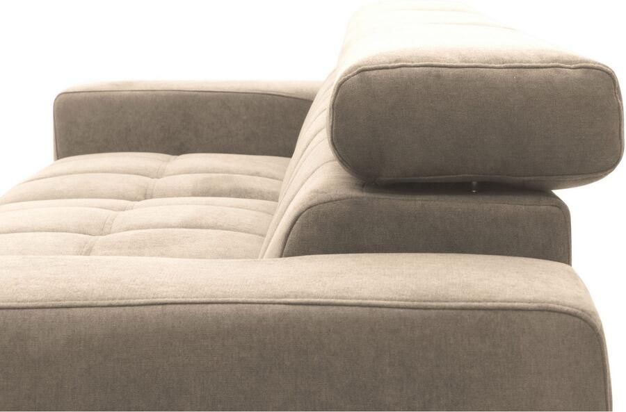 DOMO collection Hoekbank Trento L-vorm met sledevoet of enkele voet naar keuze met verstelbare hoofdsteun récamier links rechts bestelbaar - Foto 6