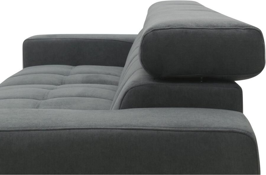 DOMO collection Hoekbank Trento L-vorm met sledevoet of enkele voet naar keuze met verstelbare hoofdsteun récamier links rechts bestelbaar - Foto 7