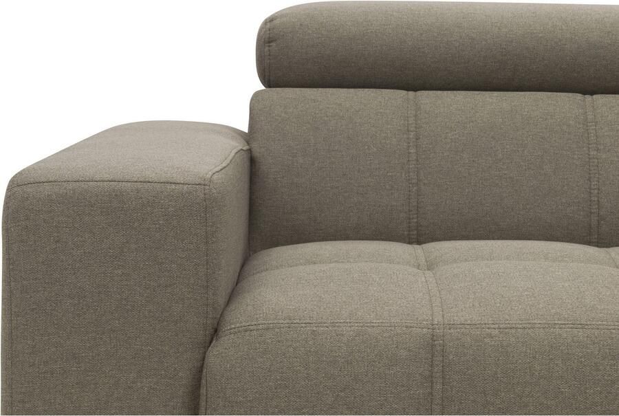 DOMO collection Hoekbank Trento L-vorm met sledevoet of enkele voet naar keuze met verstelbare hoofdsteun récamier links rechts bestelbaar - Foto 4