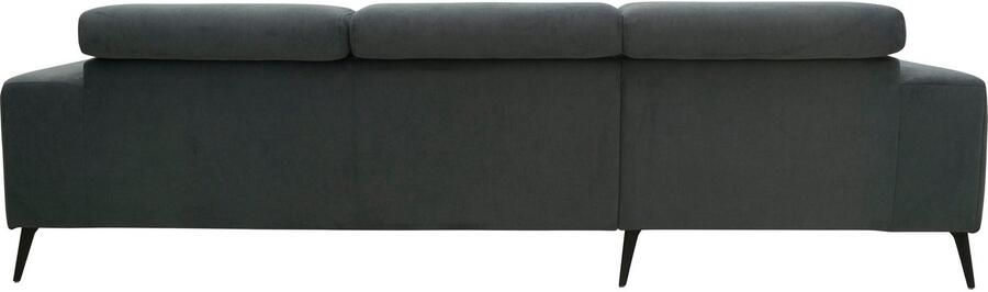 DOMO collection Hoekbank Trento L-vorm met sledevoet of enkele voet naar keuze met verstelbare hoofdsteun récamier links rechts bestelbaar - Foto 13