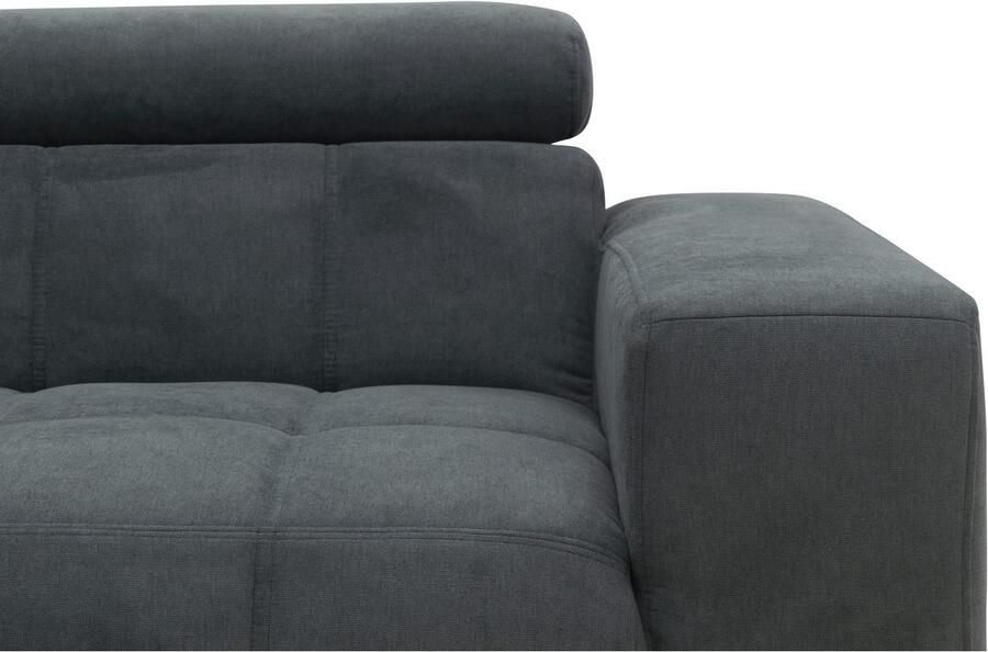 DOMO collection Hoekbank Trento L-vorm met sledevoet of enkele voet naar keuze met verstelbare hoofdsteun récamier links rechts bestelbaar - Foto 6