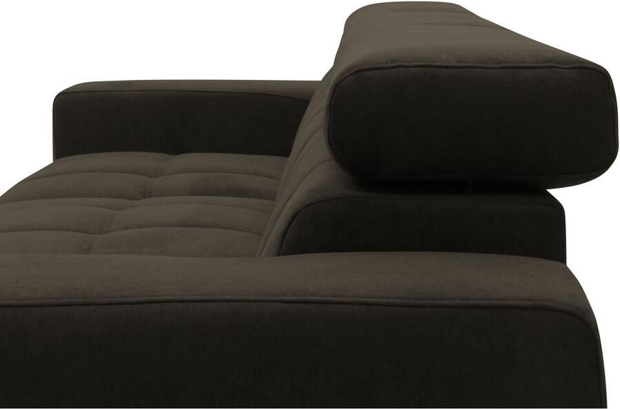 DOMO collection Hoekbank Trento L-vorm met sledevoet of enkele voet naar keuze met verstelbare hoofdsteun récamier links rechts bestelbaar - Foto 7