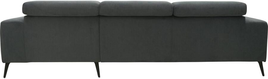 DOMO collection Hoekbank Trento L-vorm met sledevoet of enkele voet naar keuze met verstelbare hoofdsteun récamier links rechts bestelbaar - Foto 13