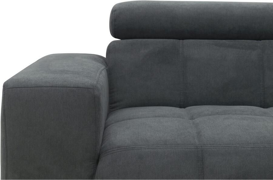 DOMO collection Hoekbank Trento L-vorm met sledevoet of enkele voet naar keuze met verstelbare hoofdsteun récamier links rechts bestelbaar - Foto 6