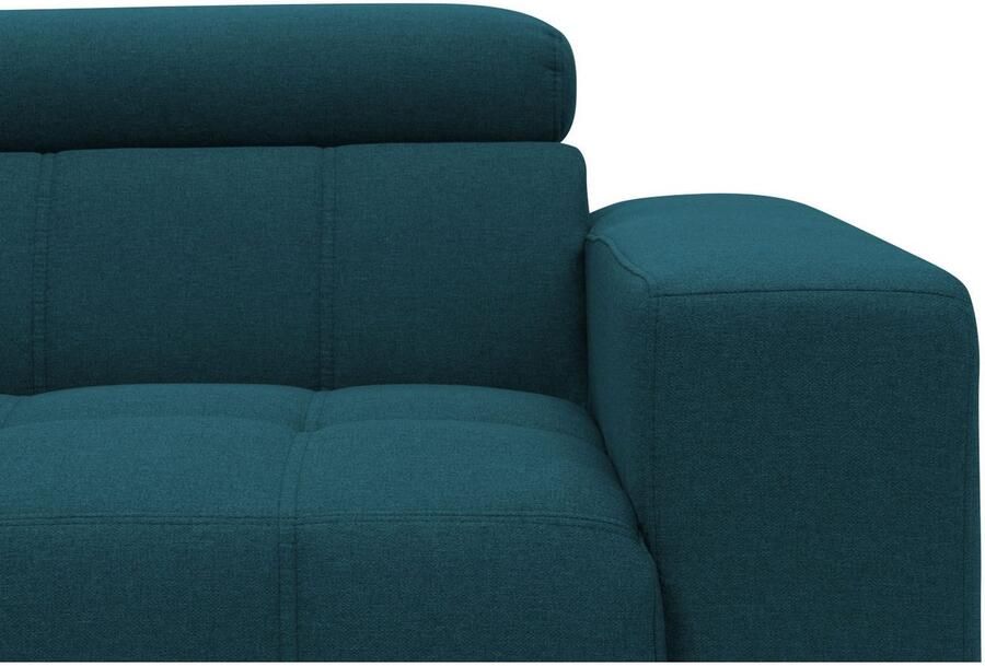 DOMO collection Hoekbank Trento L-vorm met sledevoet of enkele voet naar keuze met verstelbare hoofdsteun récamier links rechts bestelbaar - Foto 6