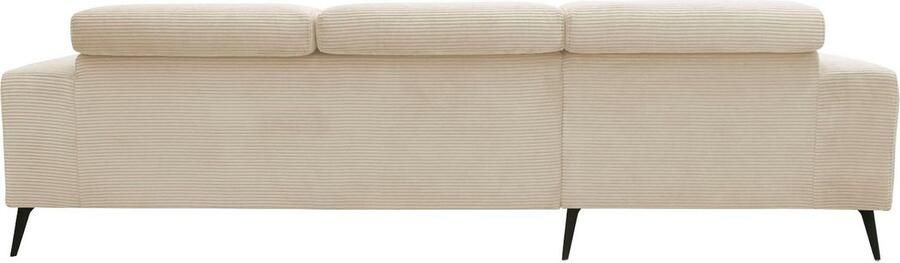 DOMO collection Hoekbank Trento L-vorm met sledevoet of enkele voet naar keuze met verstelbare hoofdsteun récamier links rechts bestelbaar - Foto 14