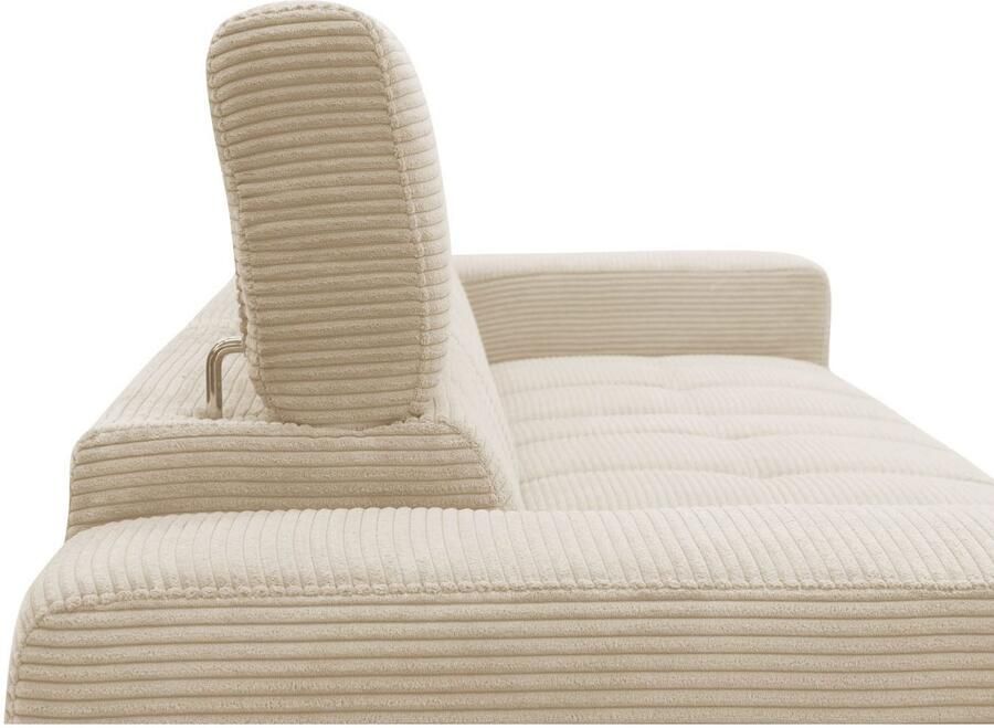 DOMO collection Hoekbank Trento L-vorm met sledevoet of enkele voet naar keuze met verstelbare hoofdsteun récamier links rechts bestelbaar - Foto 2