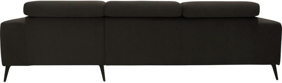 DOMO collection Hoekbank Trento L-vorm met sledevoet of enkele voet naar keuze met verstelbare hoofdsteun récamier links rechts bestelbaar - Foto 8