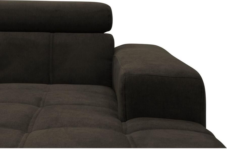 DOMO collection Hoekbank Trento L-vorm met sledevoet of enkele voet naar keuze met verstelbare hoofdsteun récamier links rechts bestelbaar - Foto 4