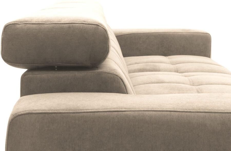 DOMO collection Hoekbank Trento L-vorm met sledevoet of enkele voet naar keuze met verstelbare hoofdsteun récamier links rechts bestelbaar - Foto 7