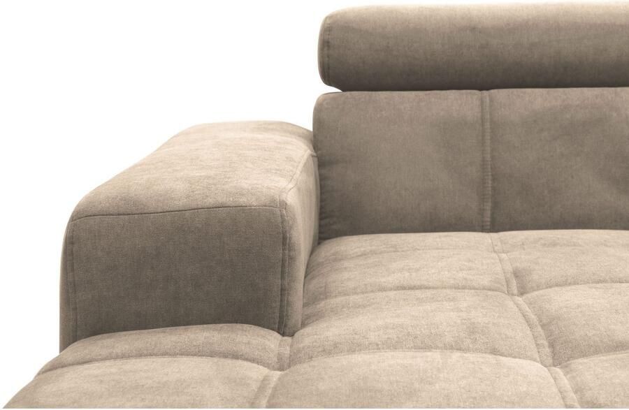 DOMO collection Hoekbank Trento L-vorm met sledevoet of enkele voet naar keuze met verstelbare hoofdsteun récamier links rechts bestelbaar - Foto 8