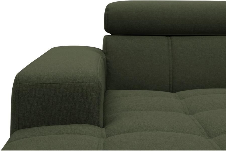 DOMO collection Hoekbank Trento L-vorm met sledevoet of enkele voet naar keuze met verstelbare hoofdsteun récamier links rechts bestelbaar - Foto 7