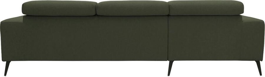 DOMO collection Hoekbank Trento L-vorm met sledevoet of enkele voet naar keuze met verstelbare hoofdsteun récamier links rechts bestelbaar - Foto 13