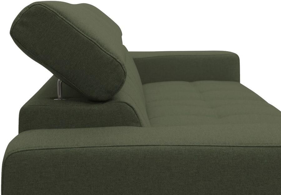 DOMO collection 2-zitsbank Trento met sledevoet of enkele voet keuze met hoofdeinde verstelbaar en in twee maten verkrijgbaar - Foto 6