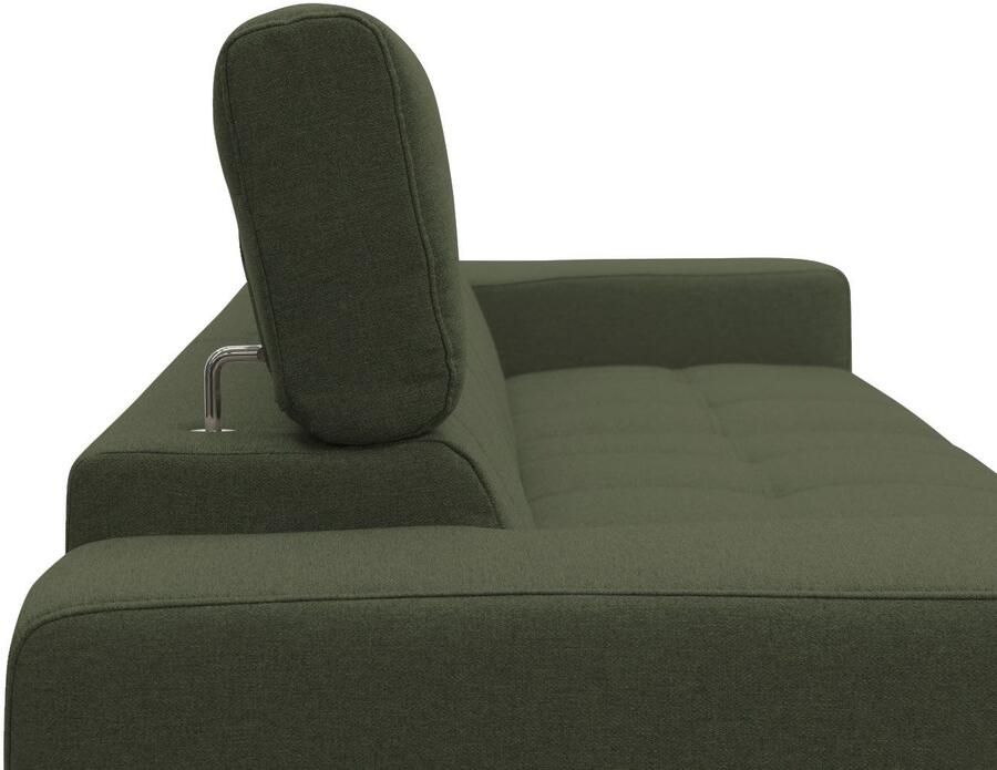 DOMO collection 2-zitsbank Trento met sledevoet of enkele voet keuze met hoofdeinde verstelbaar en in twee maten verkrijgbaar - Foto 5