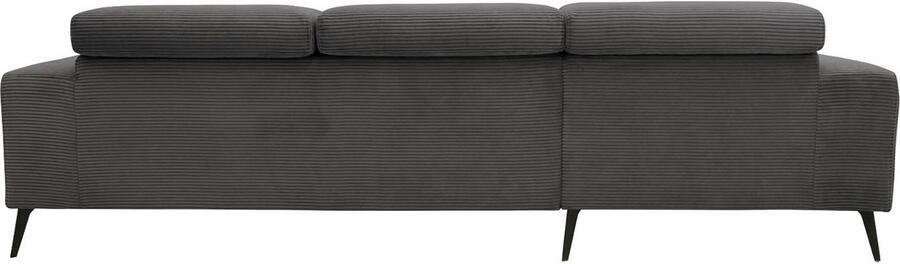 DOMO collection Hoekbank Trento L-vorm met sledevoet of enkele voet naar keuze met verstelbare hoofdsteun récamier links rechts bestelbaar - Foto 14