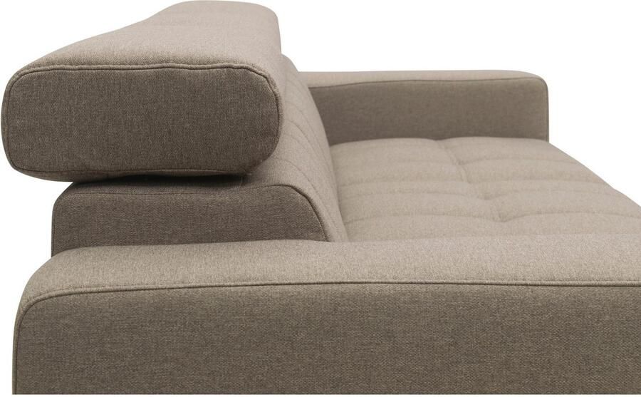 DOMO collection Hoekbank Trento L-vorm met sledevoet of enkele voet naar keuze met verstelbare hoofdsteun récamier links rechts bestelbaar - Foto 9