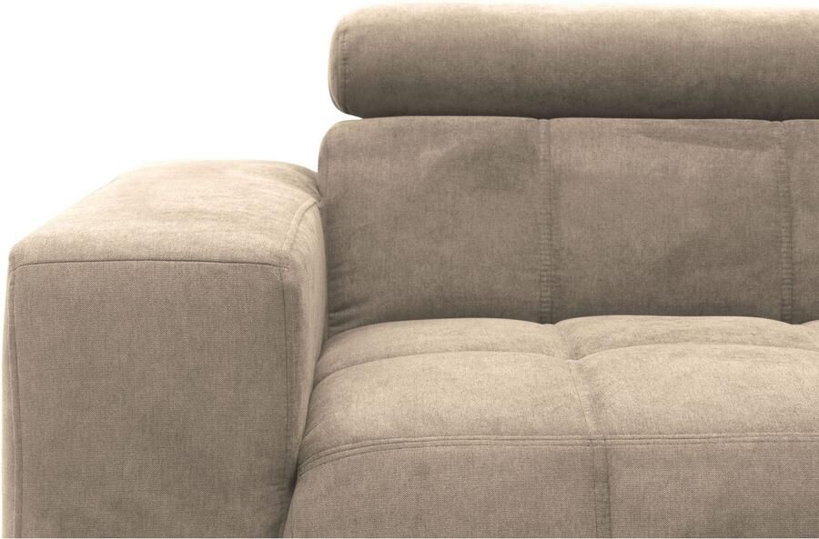 DOMO collection Hoekbank Trento L-vorm met sledevoet of enkele voet naar keuze met verstelbare hoofdsteun récamier links rechts bestelbaar - Foto 3