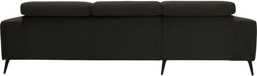 DOMO collection Hoekbank Trento L-vorm met sledevoet of enkele voet naar keuze met verstelbare hoofdsteun récamier links rechts bestelbaar - Foto 13