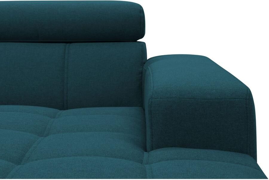 DOMO collection Hoekbank Trento L-vorm met sledevoet of enkele voet naar keuze met verstelbare hoofdsteun récamier links rechts bestelbaar - Foto 7