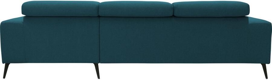 DOMO collection Hoekbank Trento L-vorm met sledevoet of enkele voet naar keuze met verstelbare hoofdsteun récamier links rechts bestelbaar - Foto 14